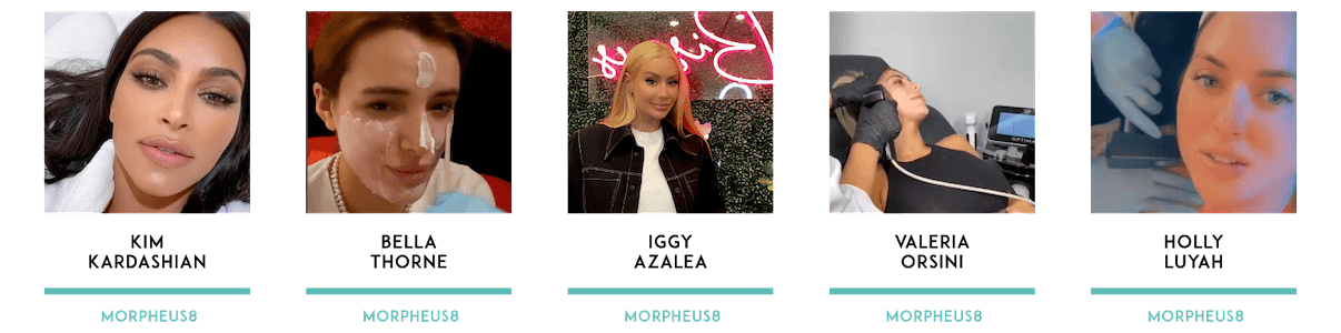 Celebrities using Morpheus8 spa 6ix